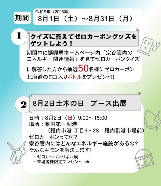 「宗谷ゼロカーボン普及啓発キャンペーン2026」を実施します 「宗谷ゼロカーボン普及啓発キャンペーン2026」を実施します