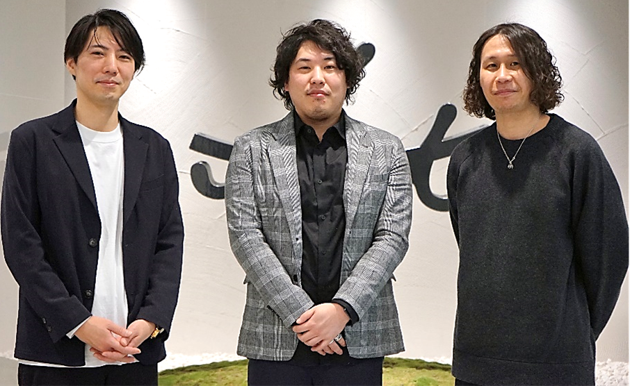 左から株式会社Relic大山様／株式会社SynaBiz北村／株式会社mtc.飯塚様