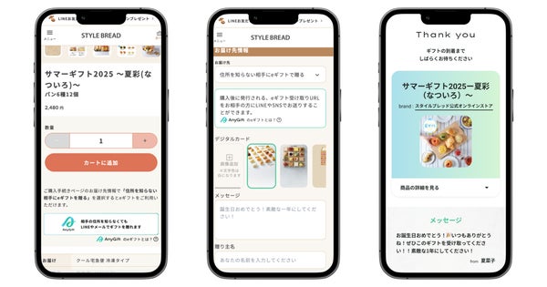STYLE BREAD × AnyGiftのeギフトの特徴
