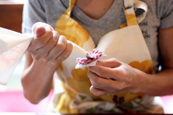 あんこのお花は全て手作り