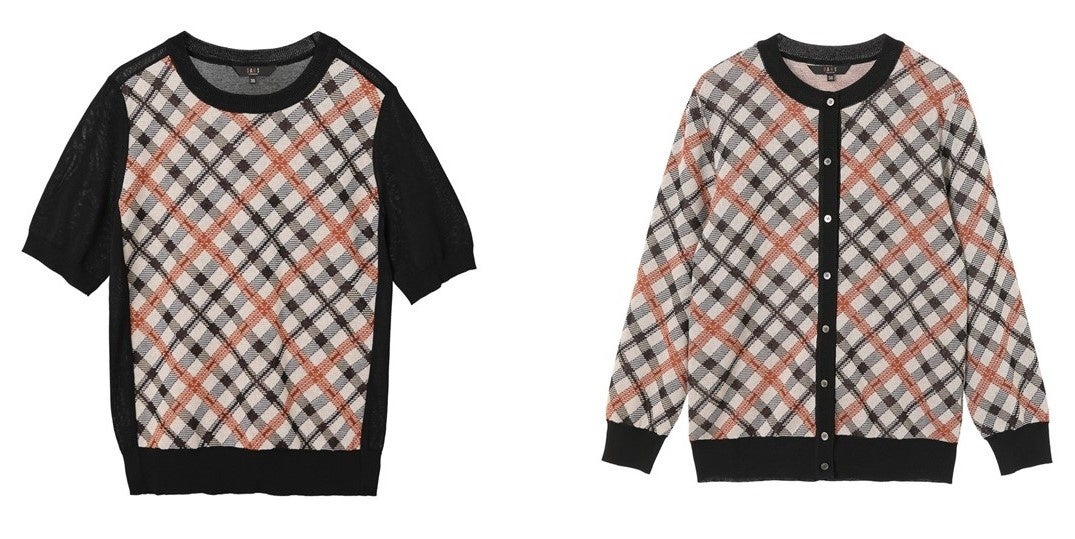 左:プルオーバー ¥51,700(税込)  右:カーディガン ¥53,900(税込)