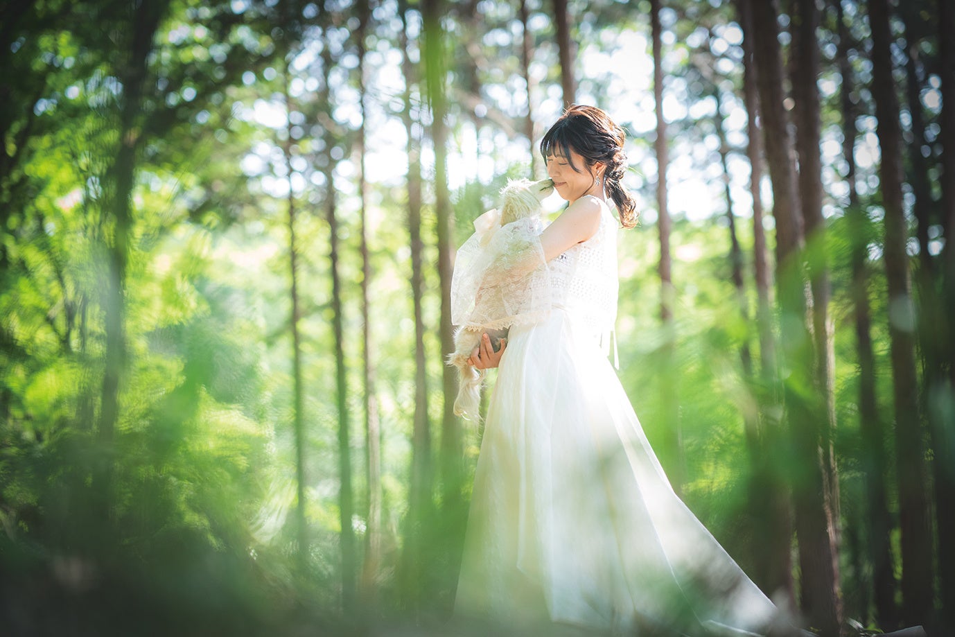 花嫁とワンちゃん