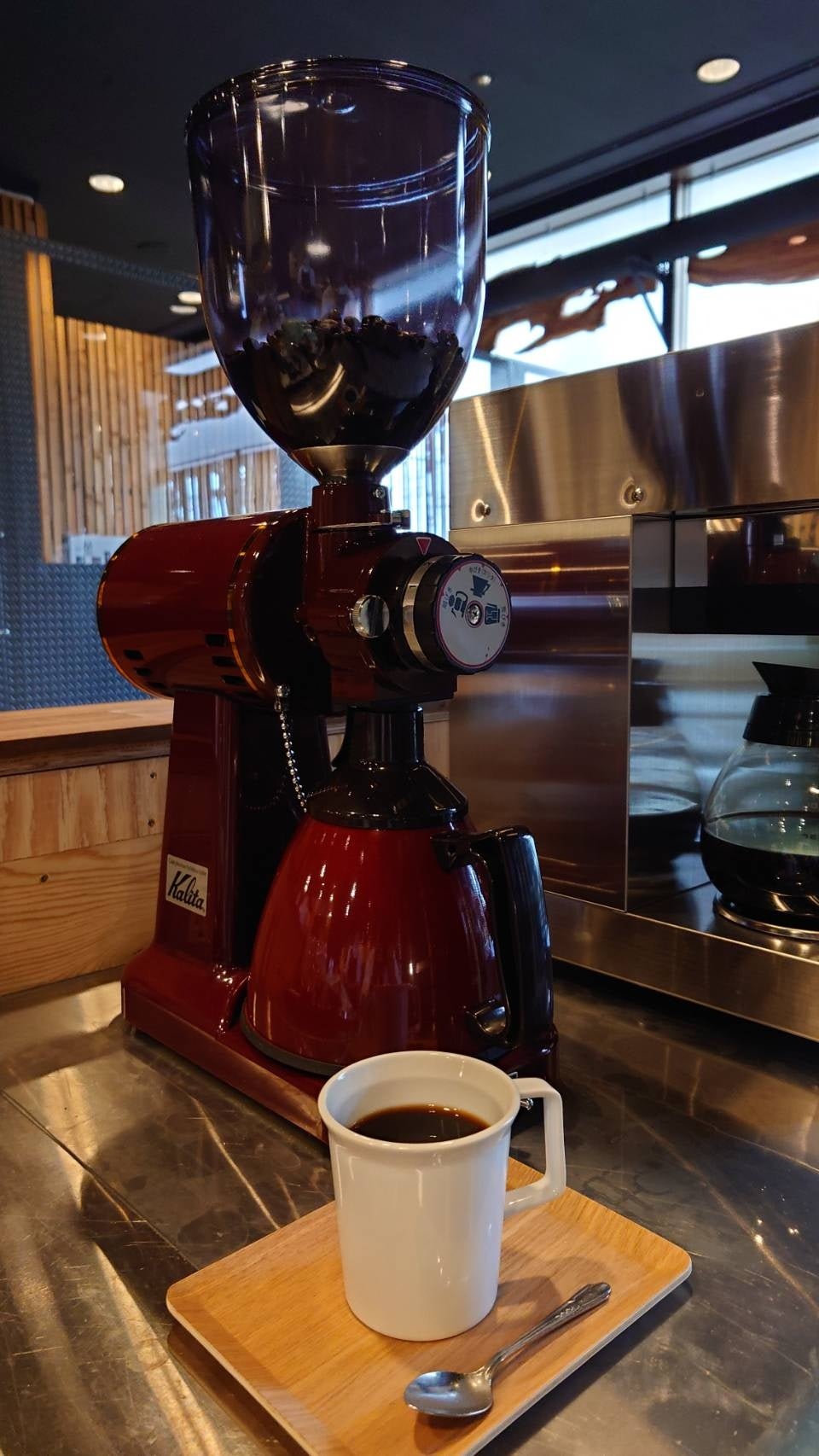 オーダーを受けてから豆を挽きます