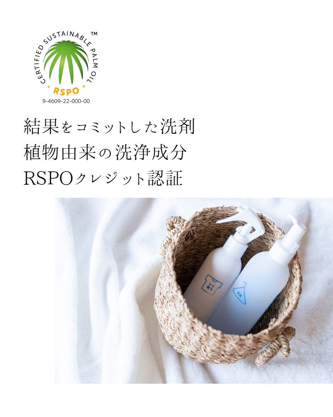 海をまもる洗剤は認証された持続可能なパーム油を支持しています
