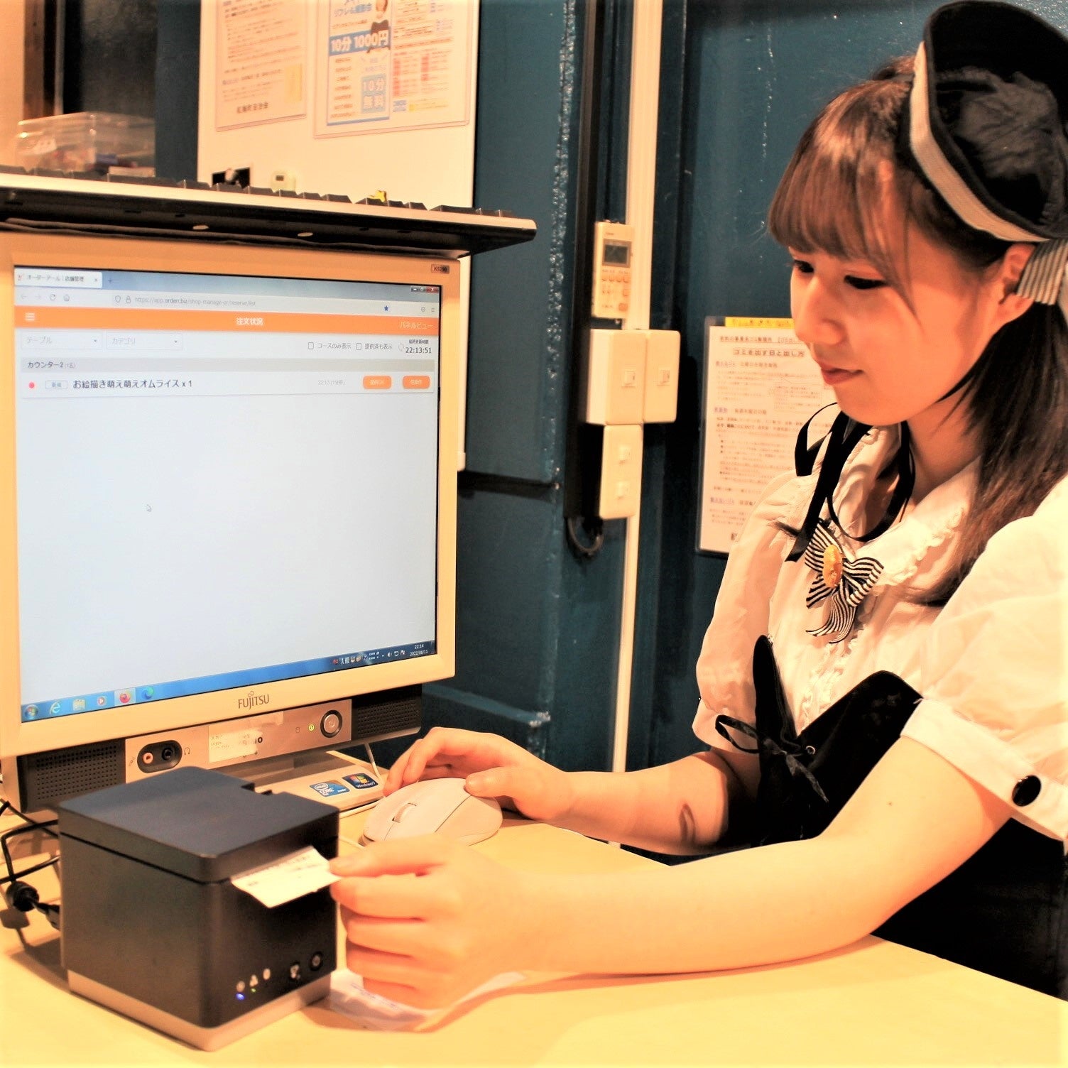 オーダーは直接プリンターに出力・注文ミスがゼロに