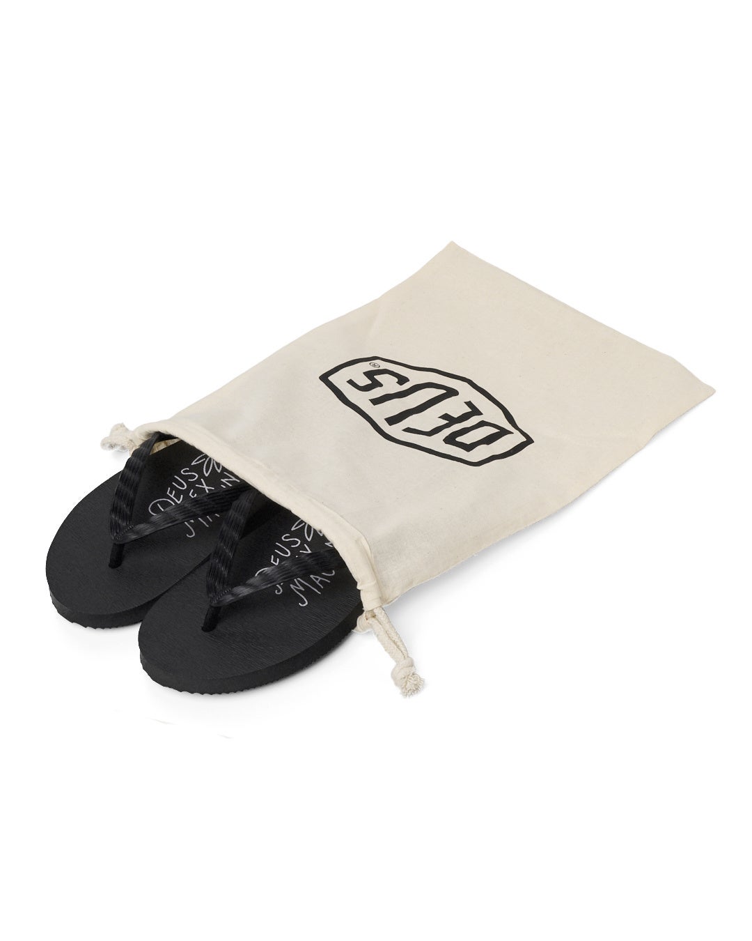 DEUS PALM BEACH SANDAL　BLACK   デウス パームビーチサンダル