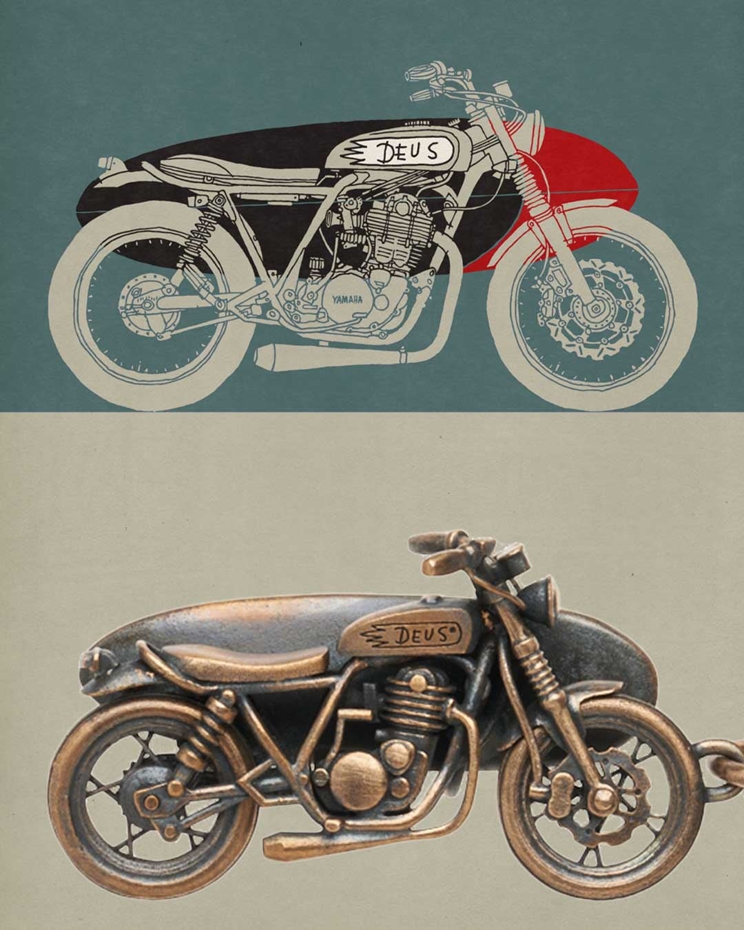 DEUS THE DROVERS DOG KEY RING  デウス ドローバーズ ドッグ