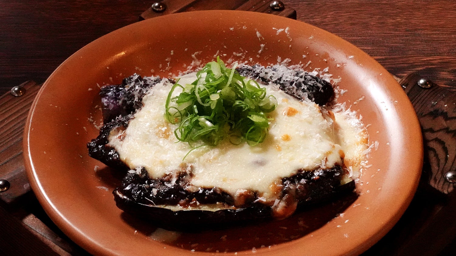 茄子の肉みそチーズ焼き