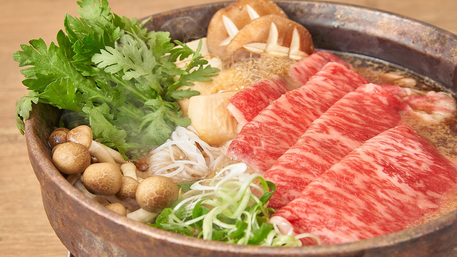 SHOKUIKIオリジナルすき焼きコース with Edo-Tokyo Vegetable