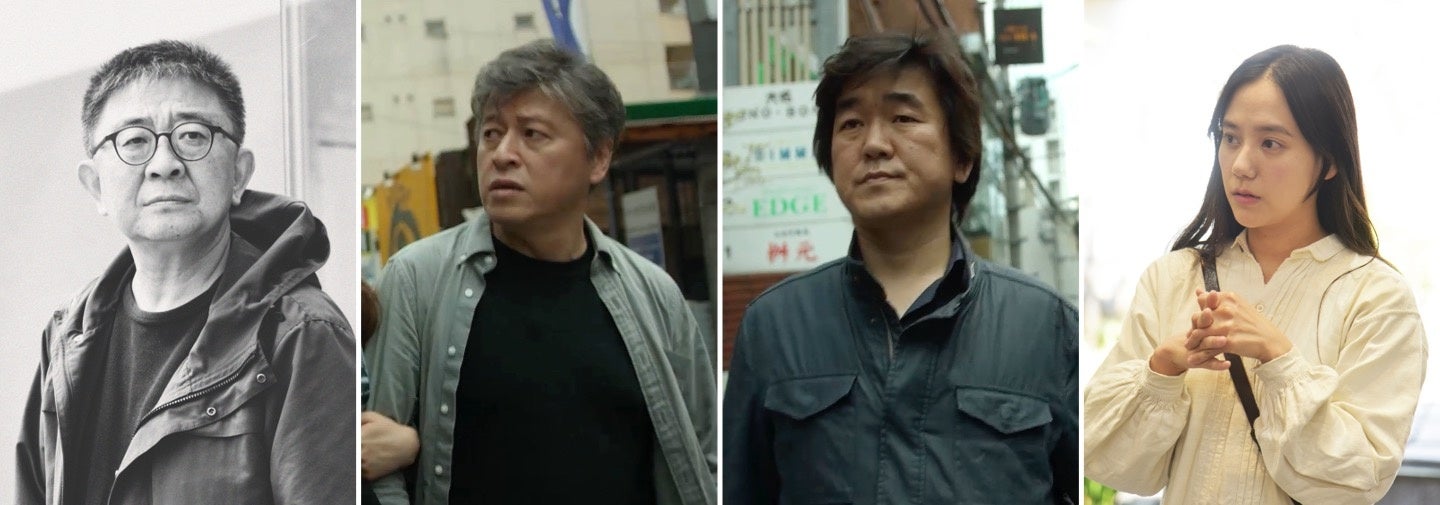 左から チャン・リュル監督、クォン・へヒョ、ユン・ジェムン、山本由貴（劇中写真より）