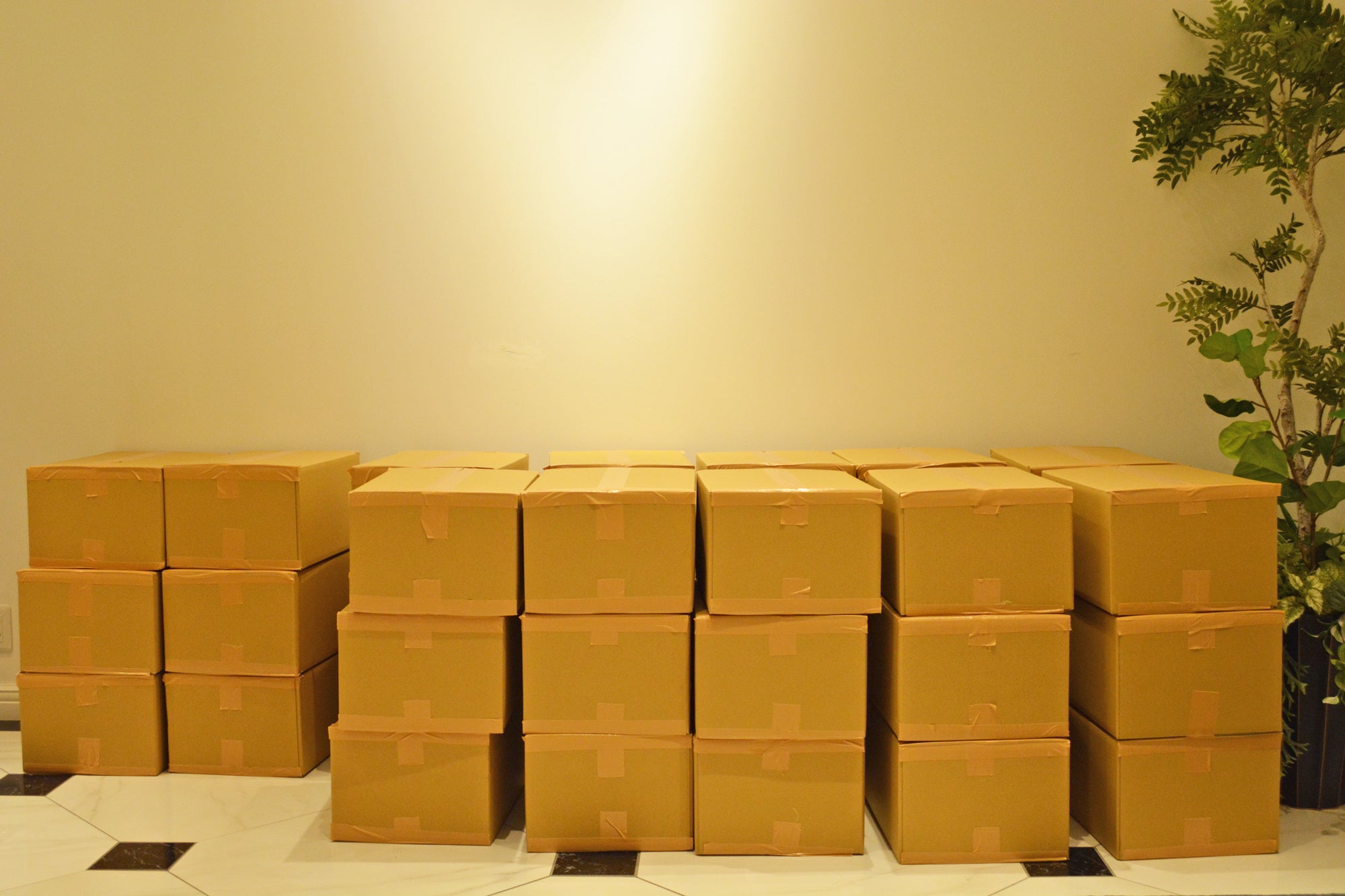 発送前の支援物資