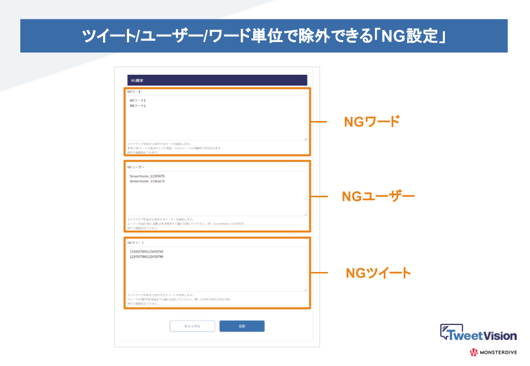 NGワード設定や自動・手動モード切り替えで柔軟に制御
