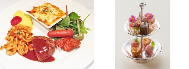 （左）お子様メニューイメージ　　（右）デザートバリエーションイメージ