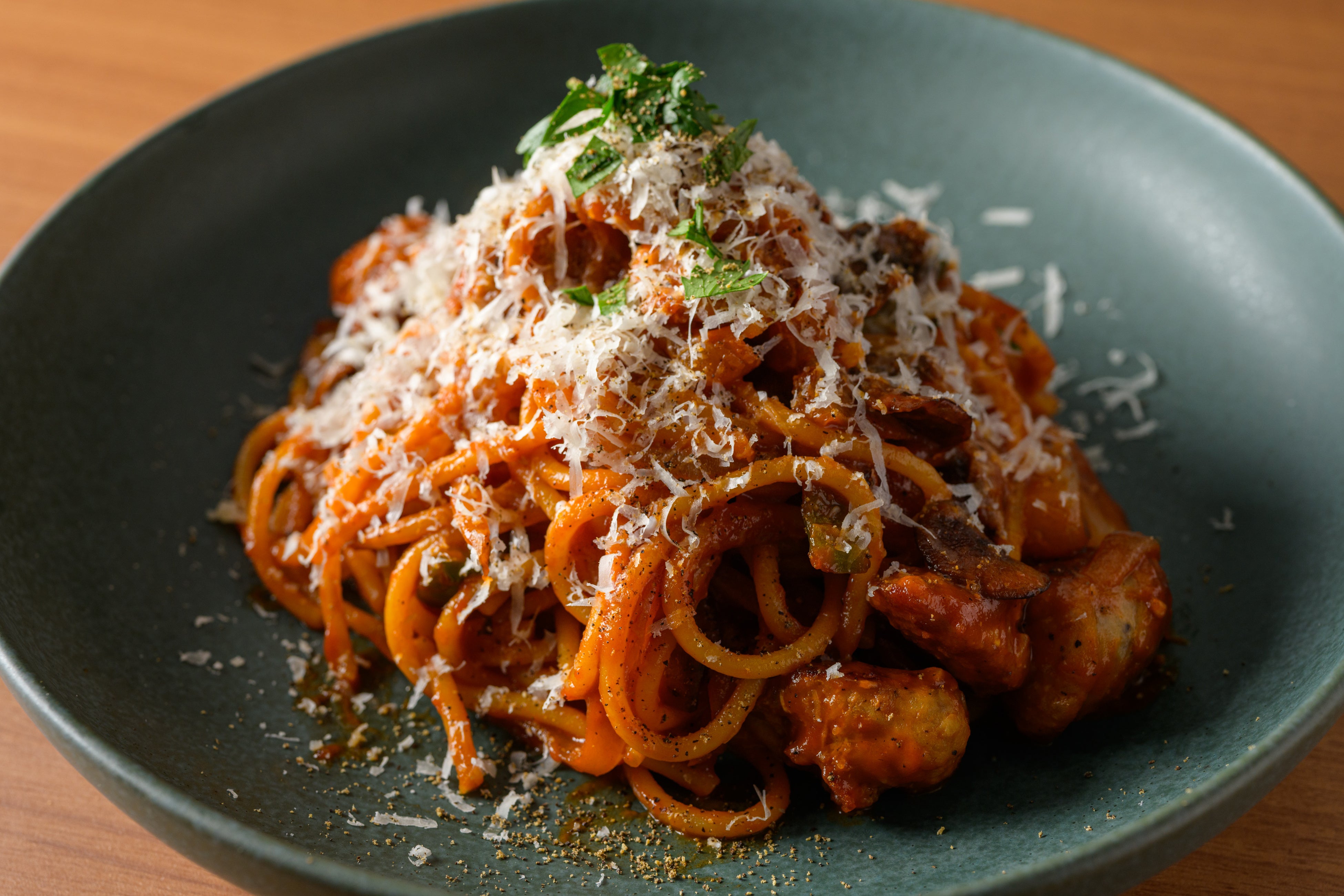 スパッゲッティーニ&nbsp; &nbsp; &nbsp;サルシッチャナポリタン