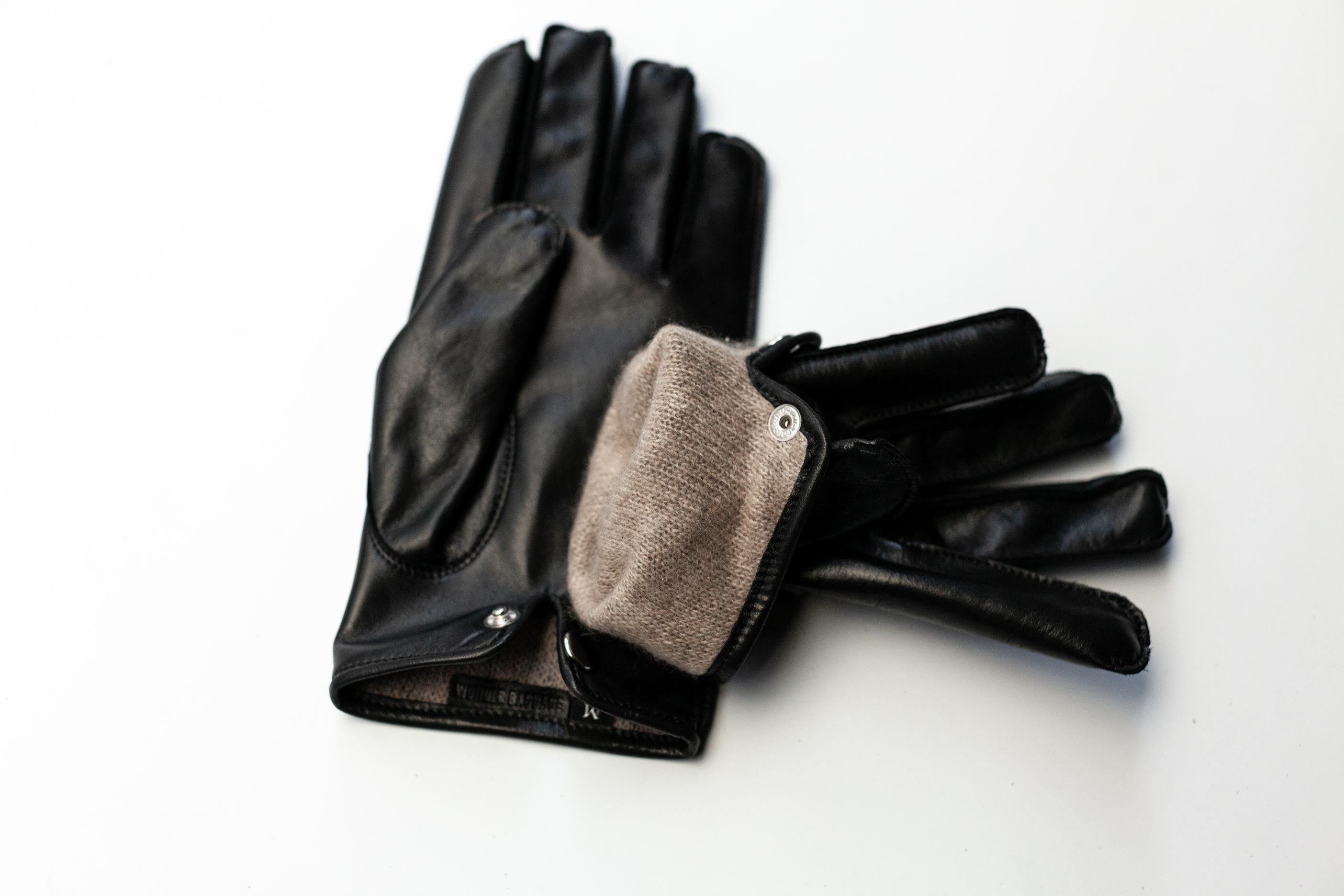 ウォッシャブルレザーグローブ　カシミヤ