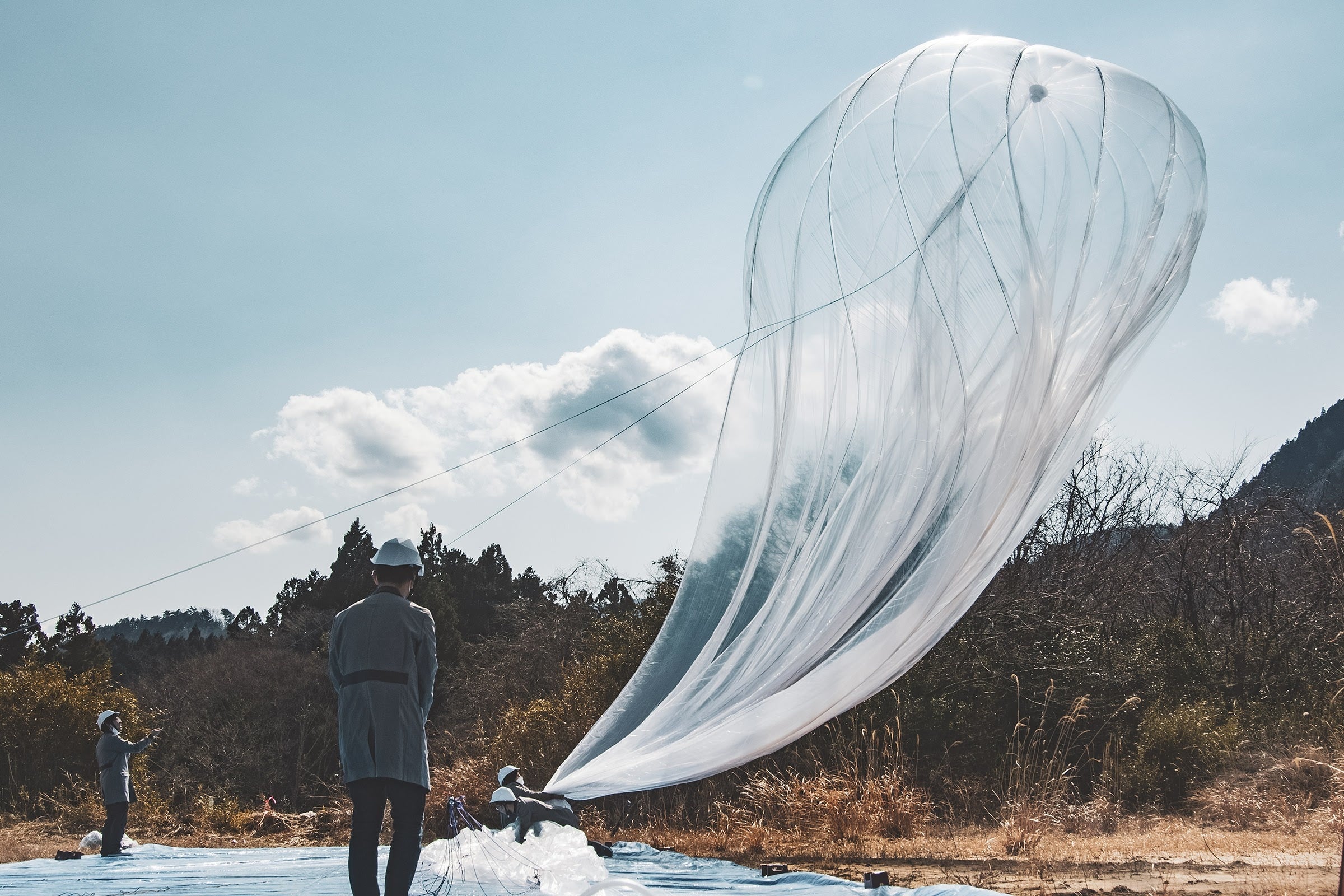 福島県での実験の様子