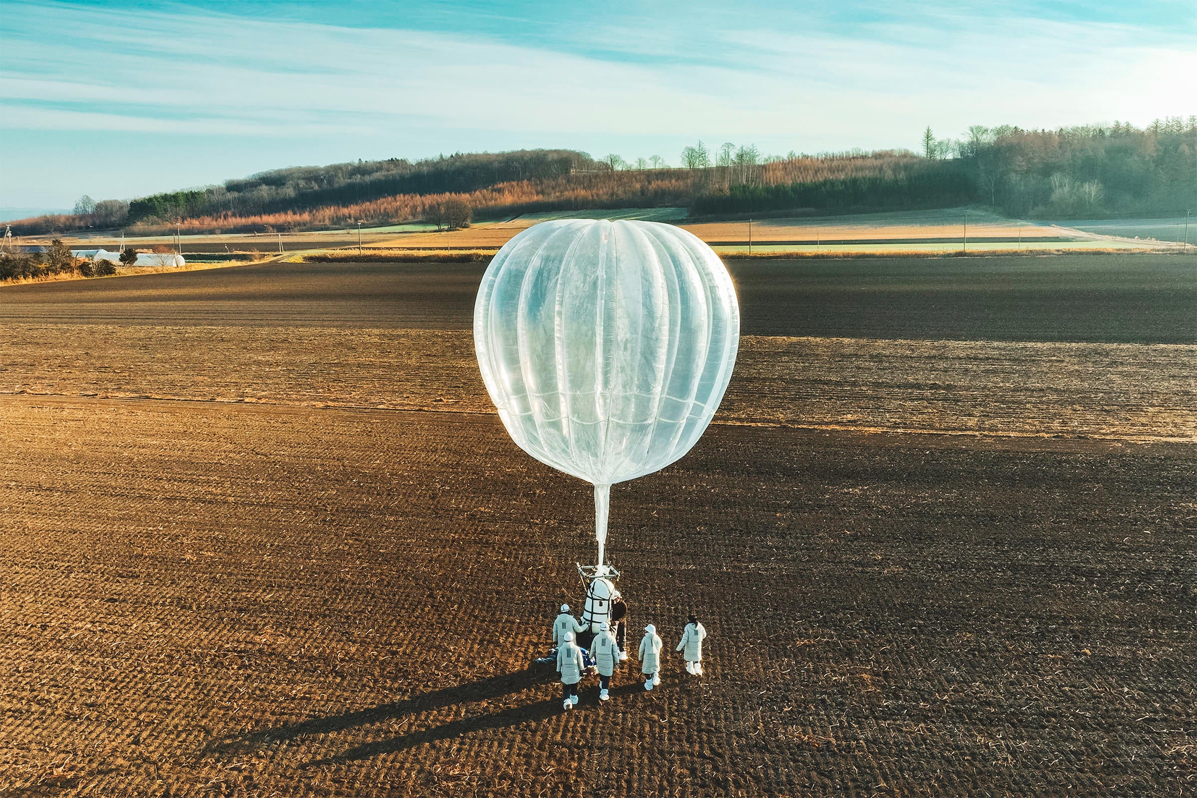 北海道幕別町での有人飛行試験風景（2022年11月18日）