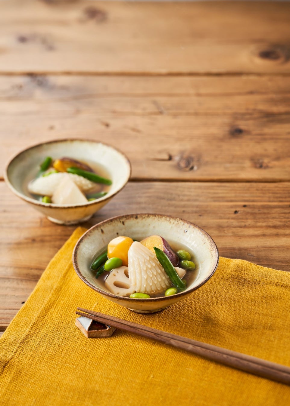 ▲プリプリ松笠以下と野菜の旨煮(副菜2人前、700円・税込)