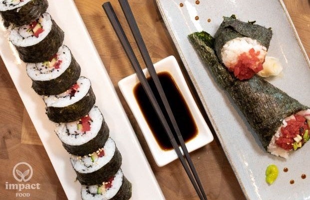 代替マグロ調理写真