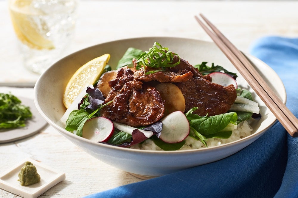 ▲Purple Carrot [ヴィーガン]「NEXTハラミボウル」（調理イメージ）