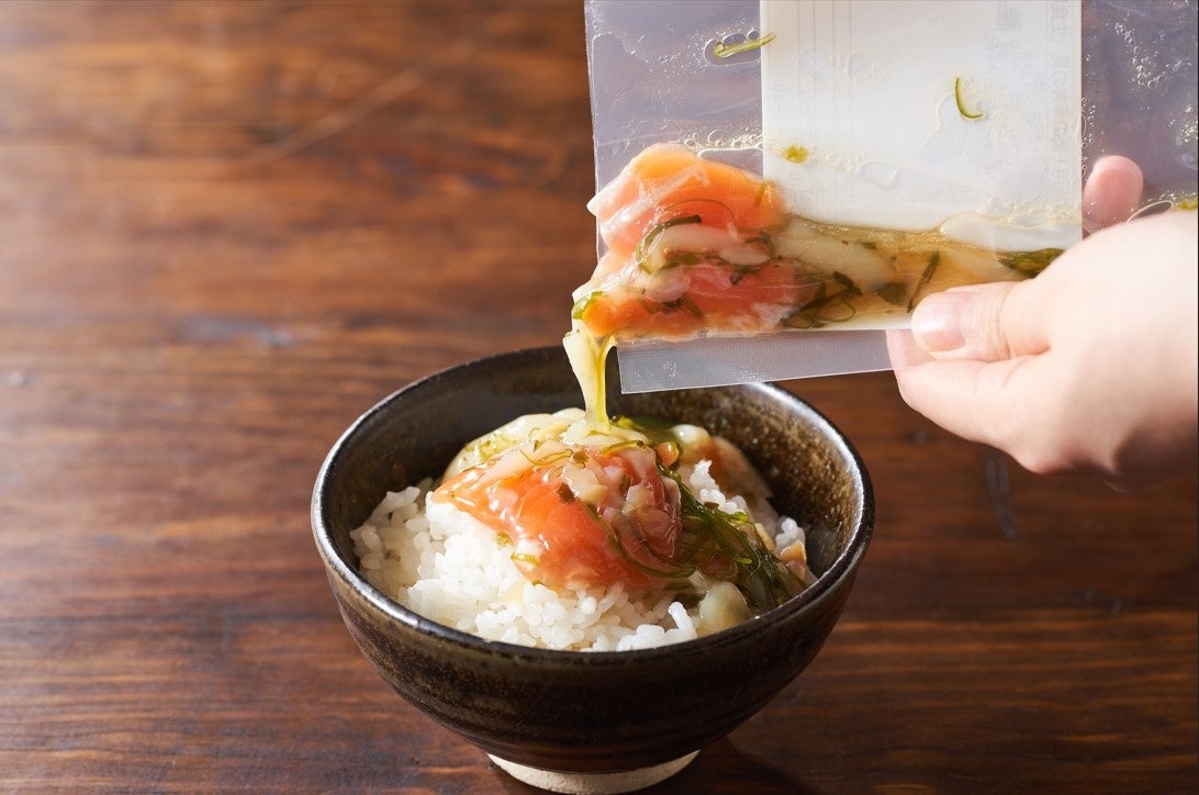 ▲宮城産銀鮭と4種具材入り贅沢海の幸丼の具