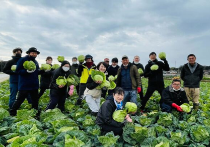 ▲「畑の体感研修」の様子