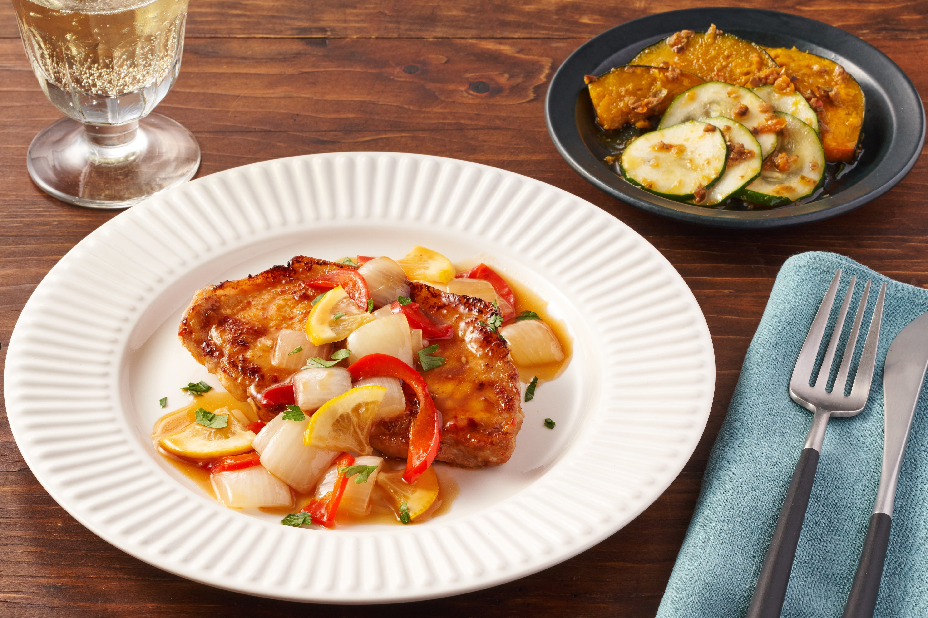 ▲Kit Oisix「豚肉のハリッサソテー　レモンソース」