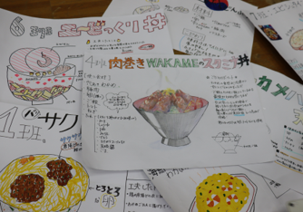 ▲学生が考案したメニューアイデア