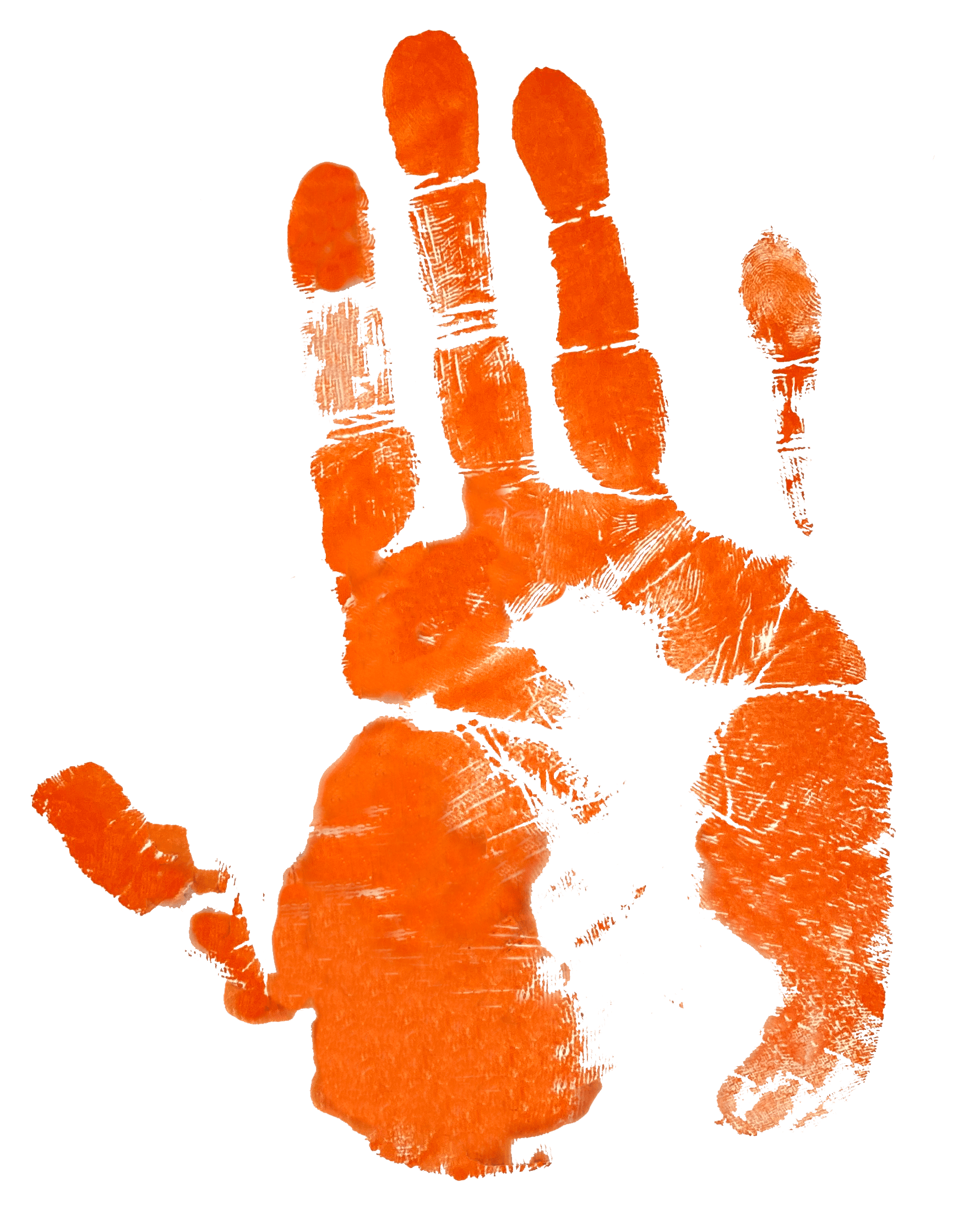 ▲レシピカードに掲載する実寸大の力士の手形