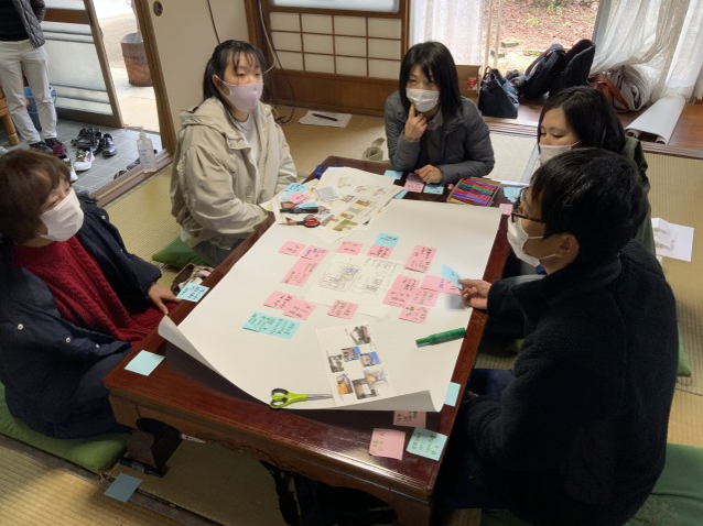 2020年12月12日  設計ワークショップの様子　ＤＩＹで庭にウッドデッキを作成する案がでました！