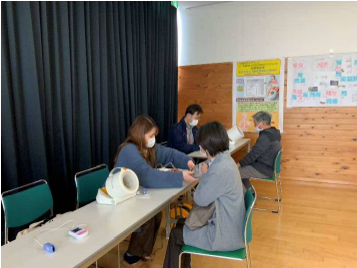 2021年2月11日　看護学生による血圧測定と酸素飽和度測定を行いました！