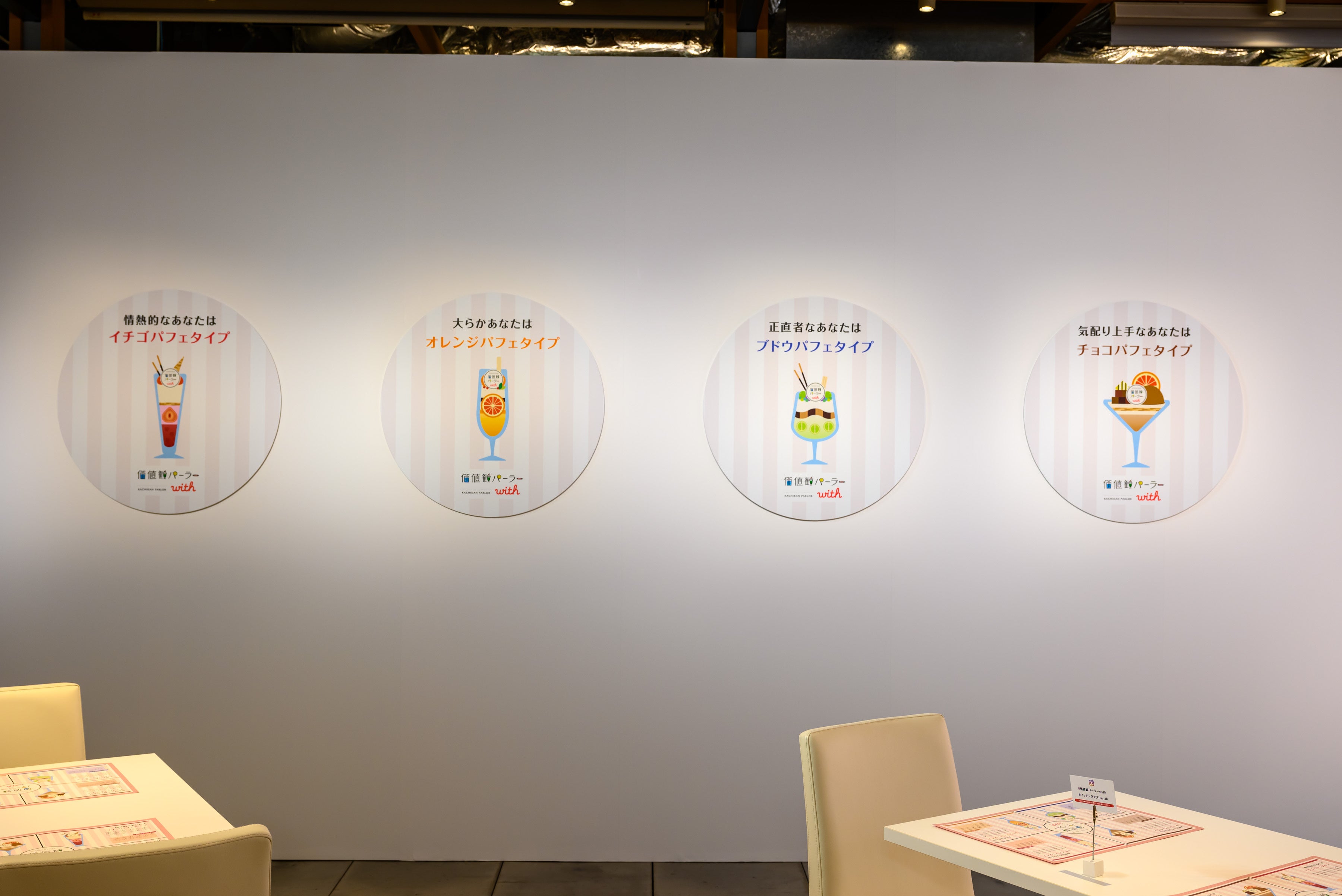 『価値観パフェ』エリアのフォトボード