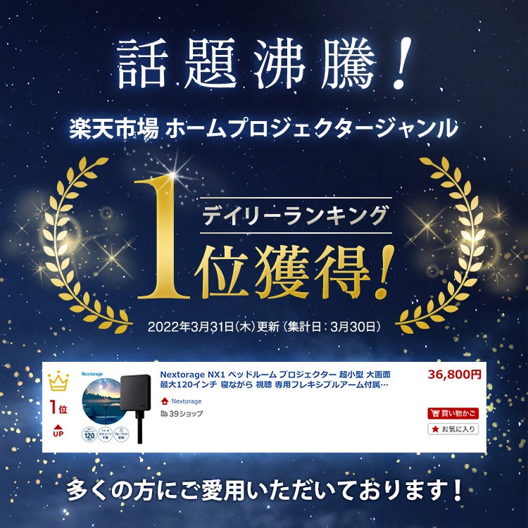 楽天デイリーランキング1位(2022年3月集計分)