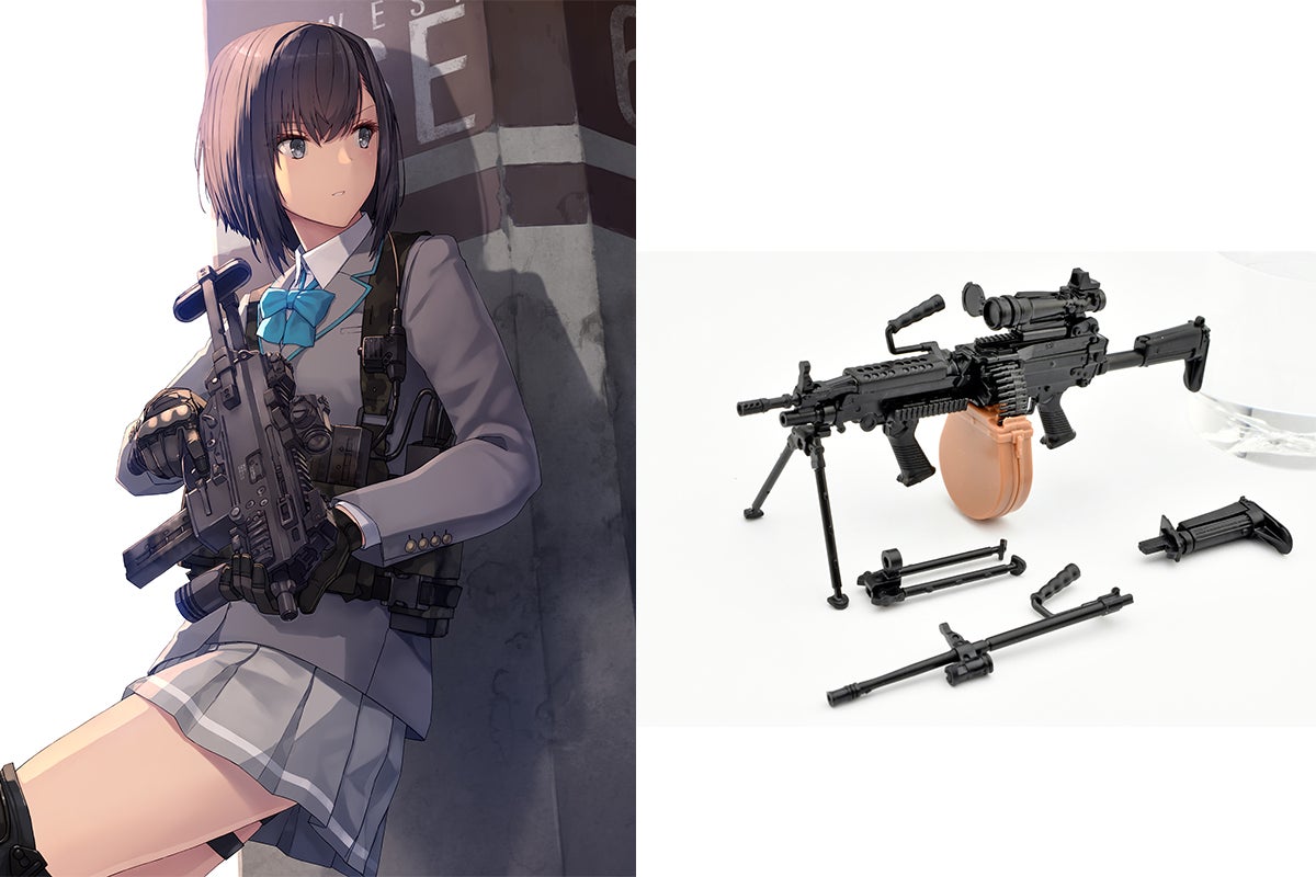 シリーズを通して1/12スケールの銃器のプラキットを世界観とあわせて楽しめる。細部まで緻密に再現されたプラキットはミリタリー作画の参考資料にもおススメ