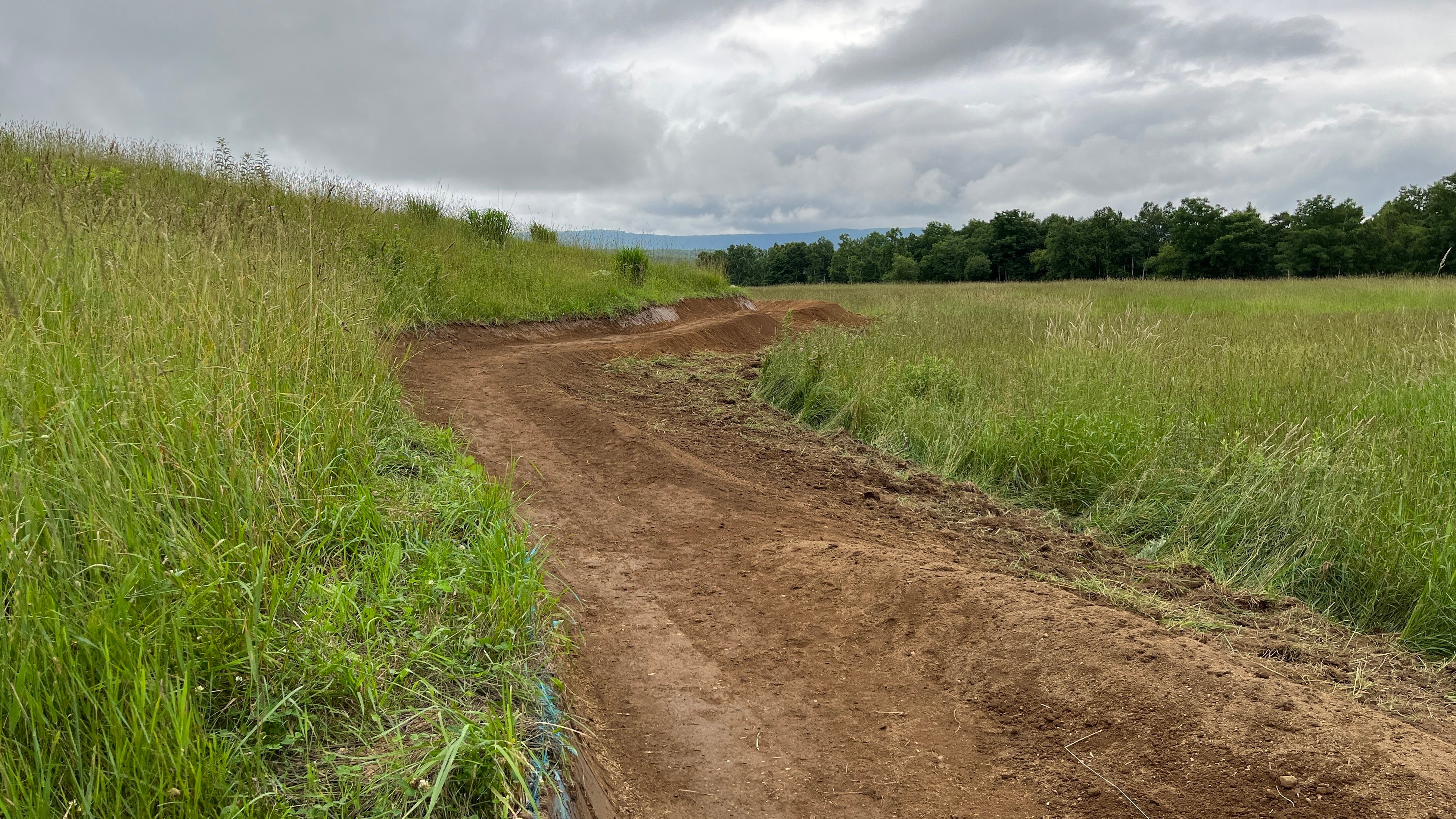 広大な丘陵地にコースが描かれていく