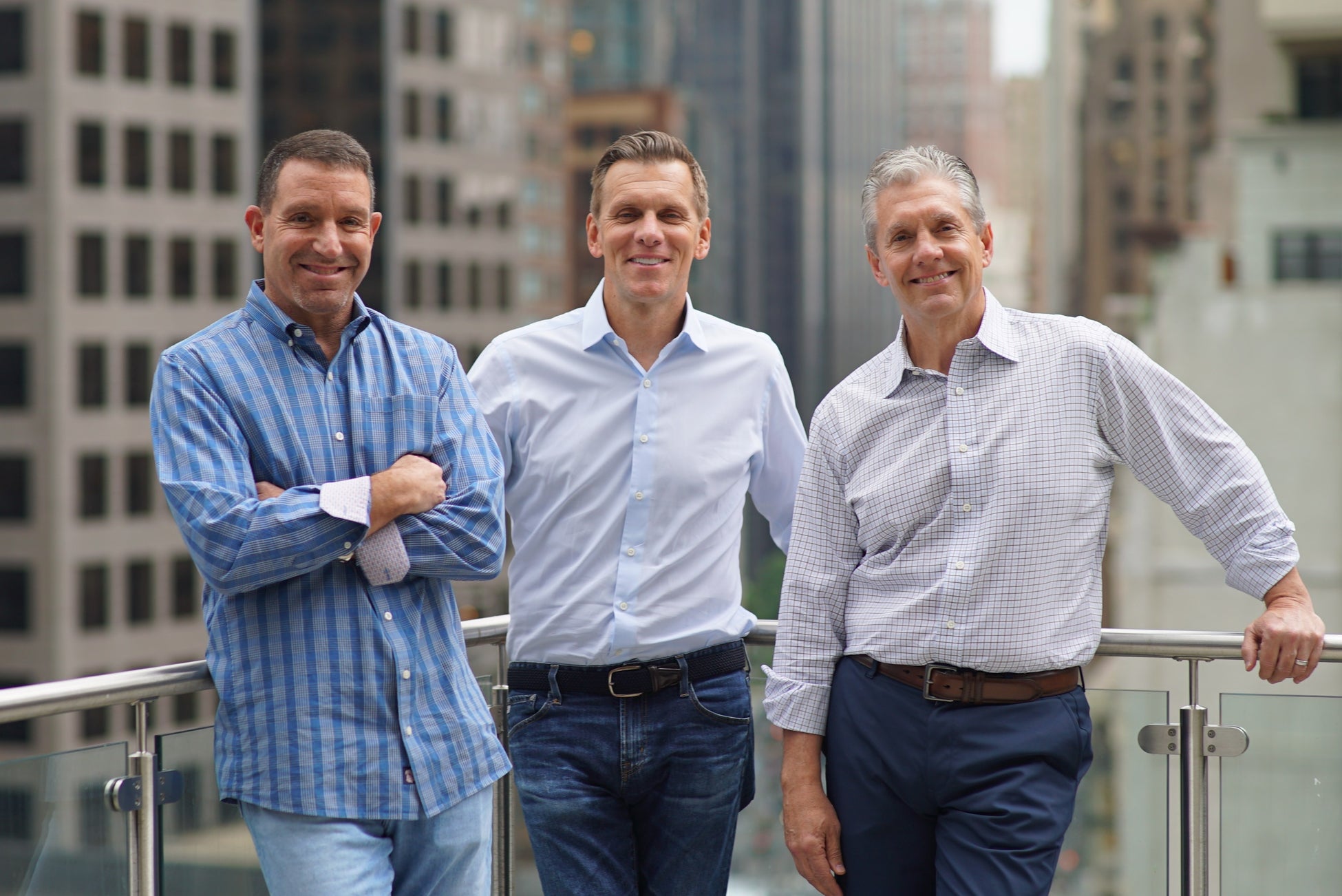 左からMark Steinberg(パートナー、ゴルフ部門長)、Jeff Schwartz(社長、創業者)、Casey Close(パートナー、野球部門長)