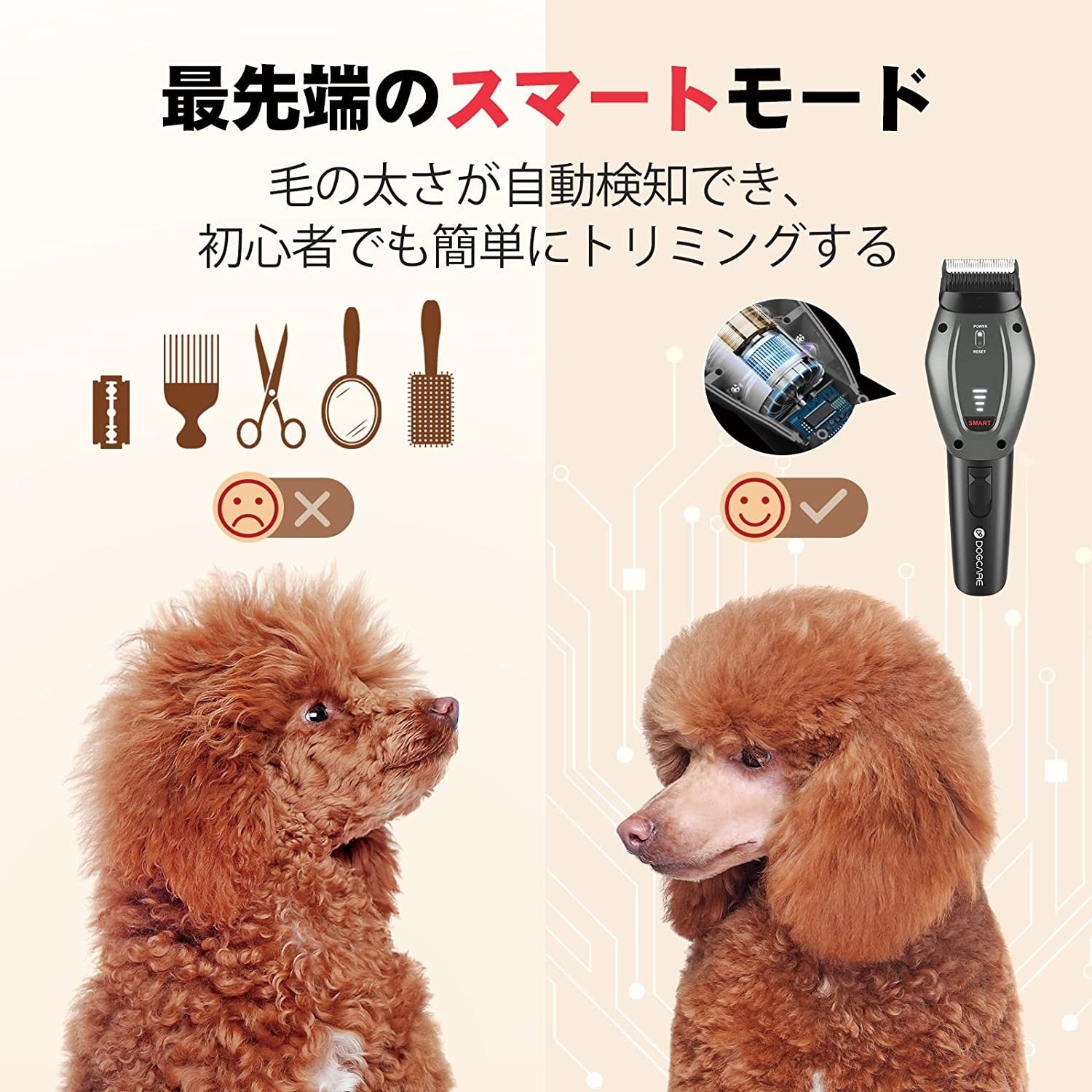 円高還元 ペットバリカン犬用猫用バリカンペット用ledライト付き足