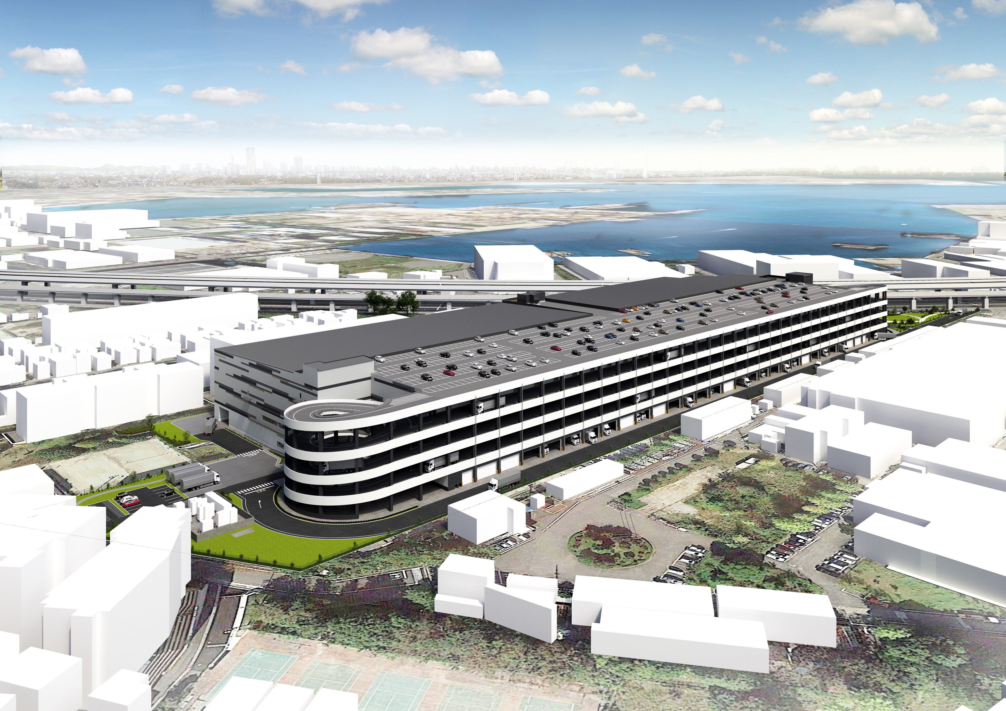 建物外観完成イメージ（南側）