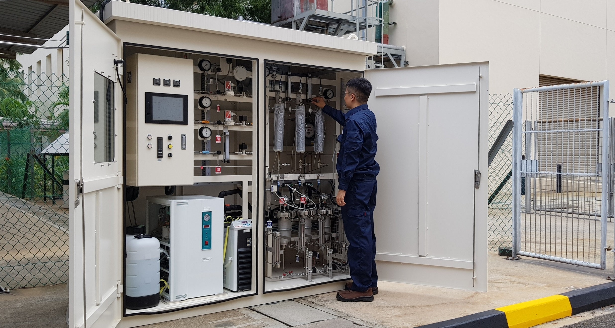 ISCE²内に設置しているメタネーション技術のデモ装置