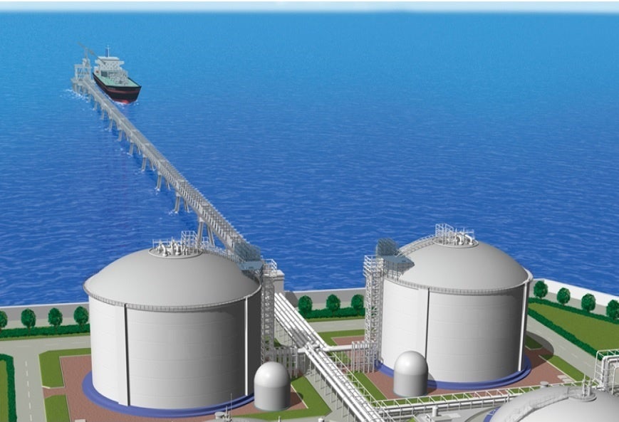 大型アンモニア受入・貯蔵設備のイメージ図 