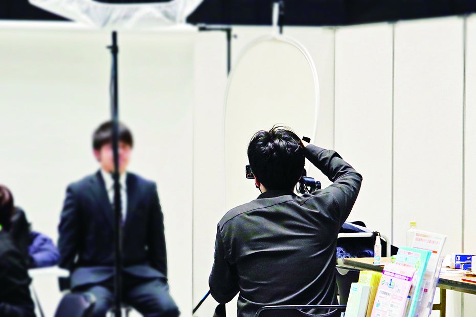 証明写真撮影コーナー