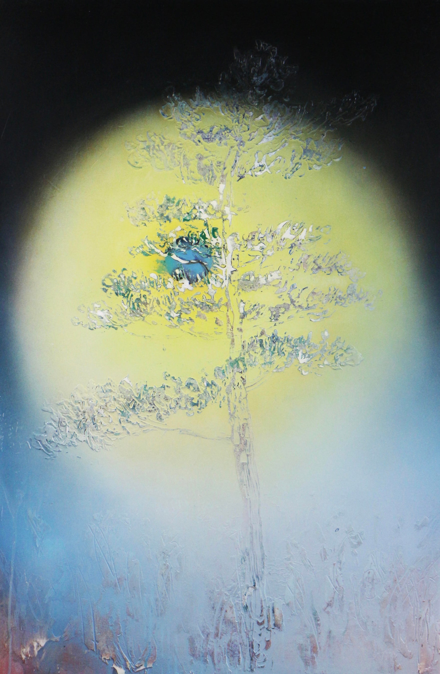 one view(No.86)　2023、 パネルにアクリル絵具、ラッカー、90×60 cm