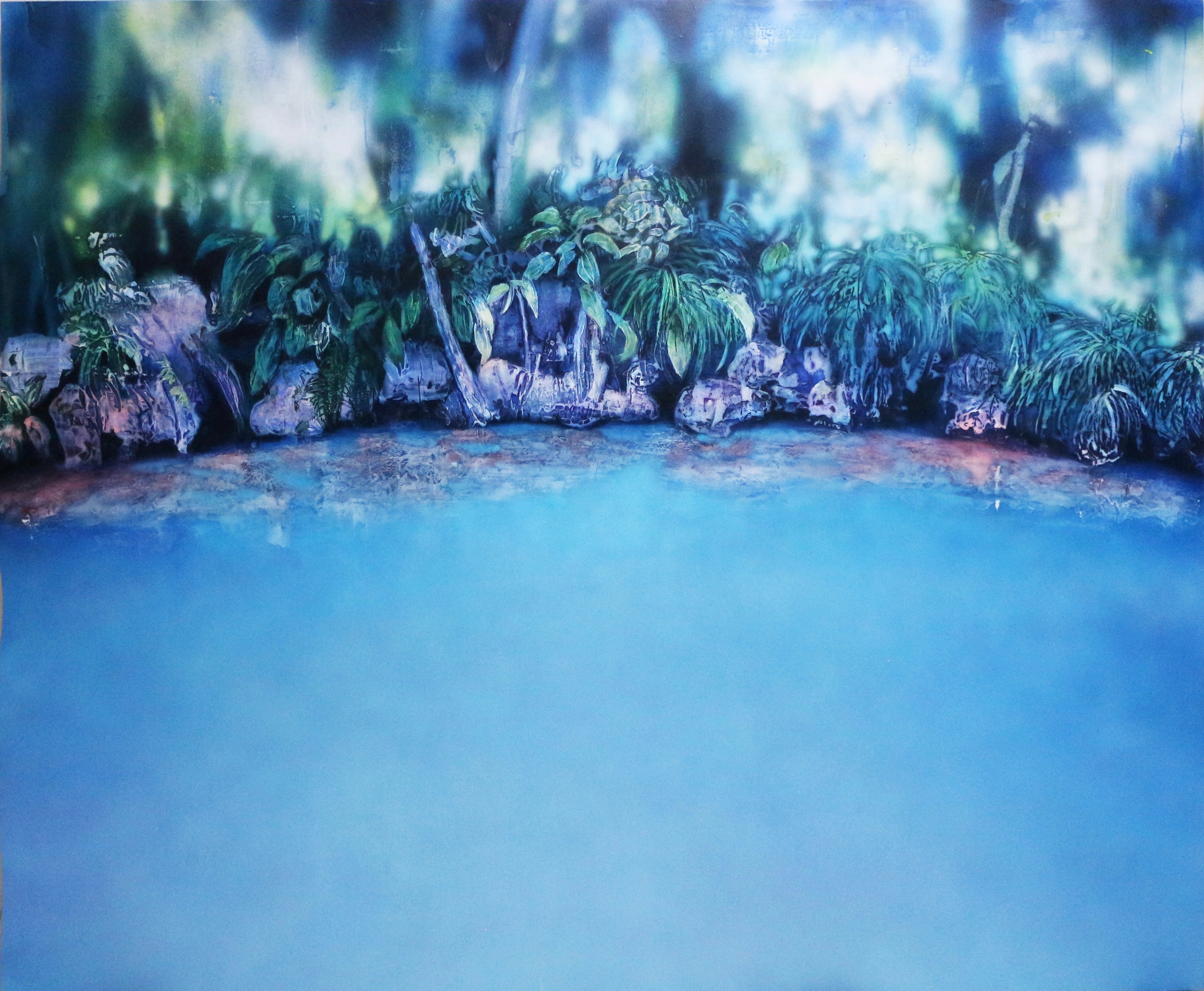 one view(No.91)　2023、パネルにアクリル絵具、ラッカー 162 × 194 cm