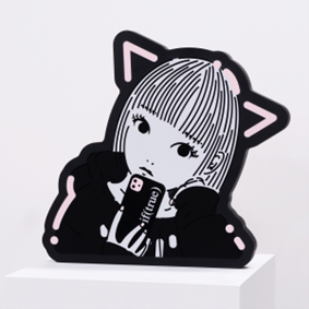 山口真人《MUSIC PSP》2022／Acrylic on wood panel／62 x 58 x 4.5 cm