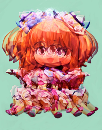  東麻奈美《MERRY GO ROUND K》2022／oil on canvas／145.5 x 112 cm 