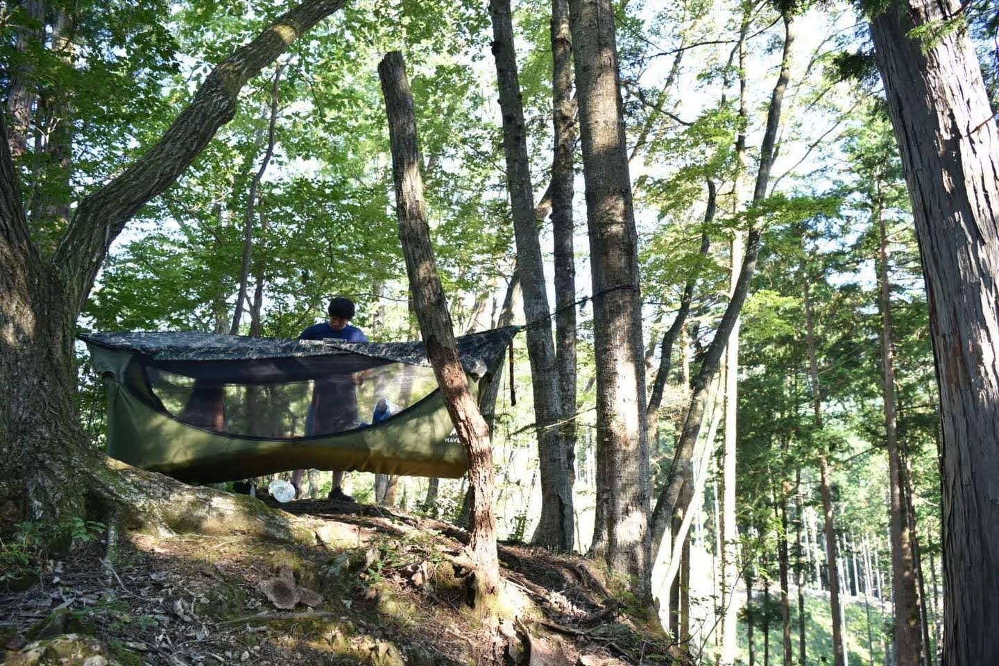 ハンモックテントも使用可能（レンタル可）