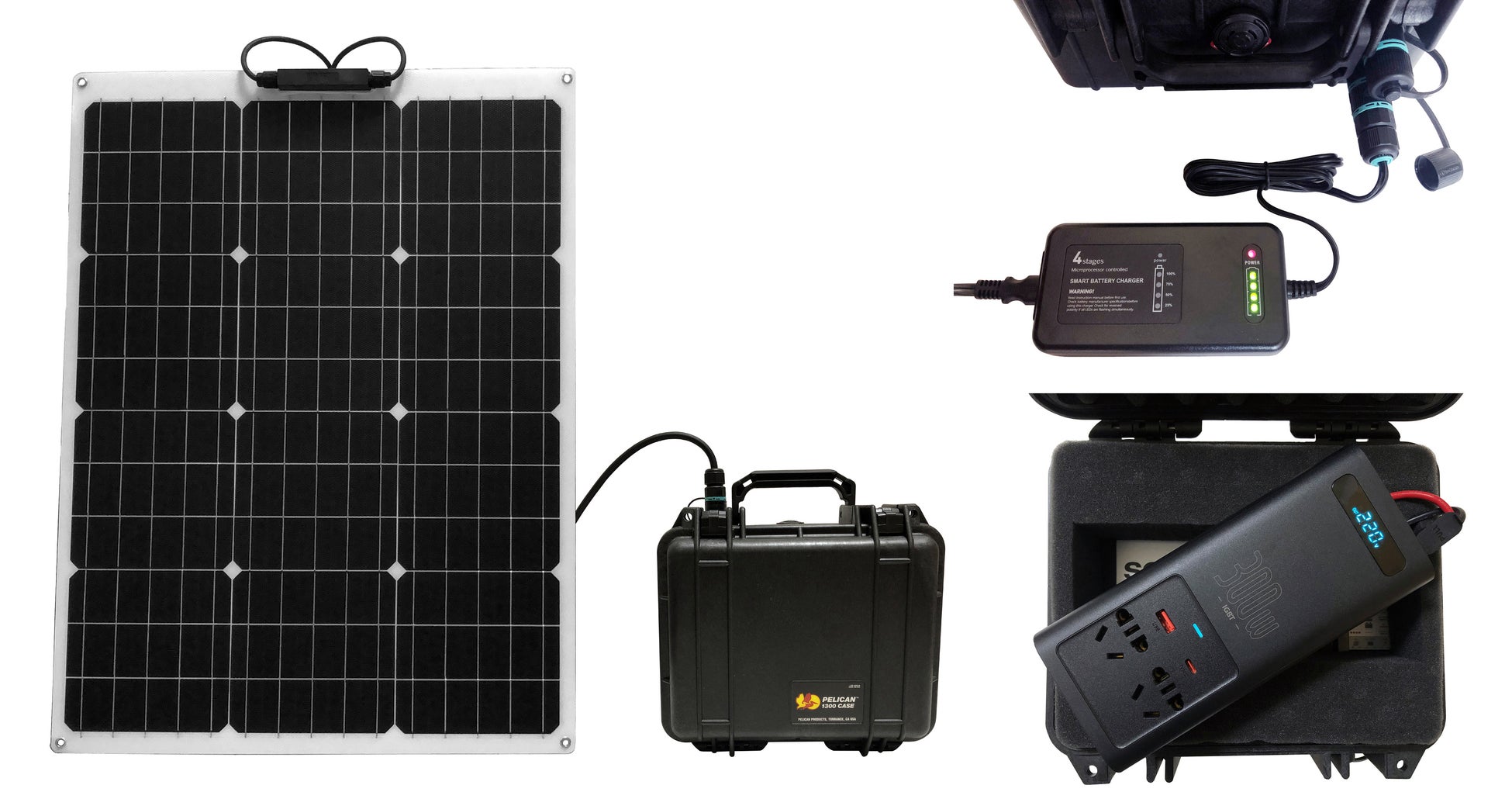 可搬型太陽光発電システム「SG12-M50SPM-B30LIM-AC220V」