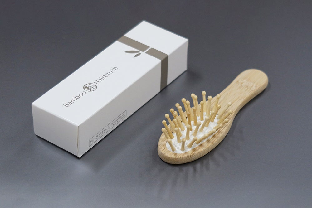 竹ヘアブラシ(白)既製品