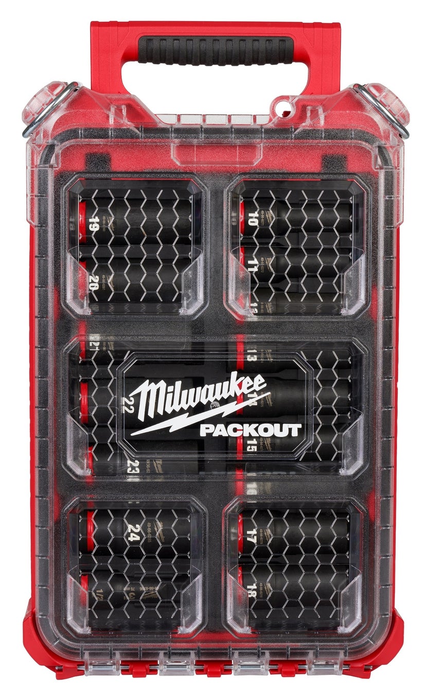 ディープインパクトソケット1/2インチ(12.7mm)角16PCS PACKOUTセット