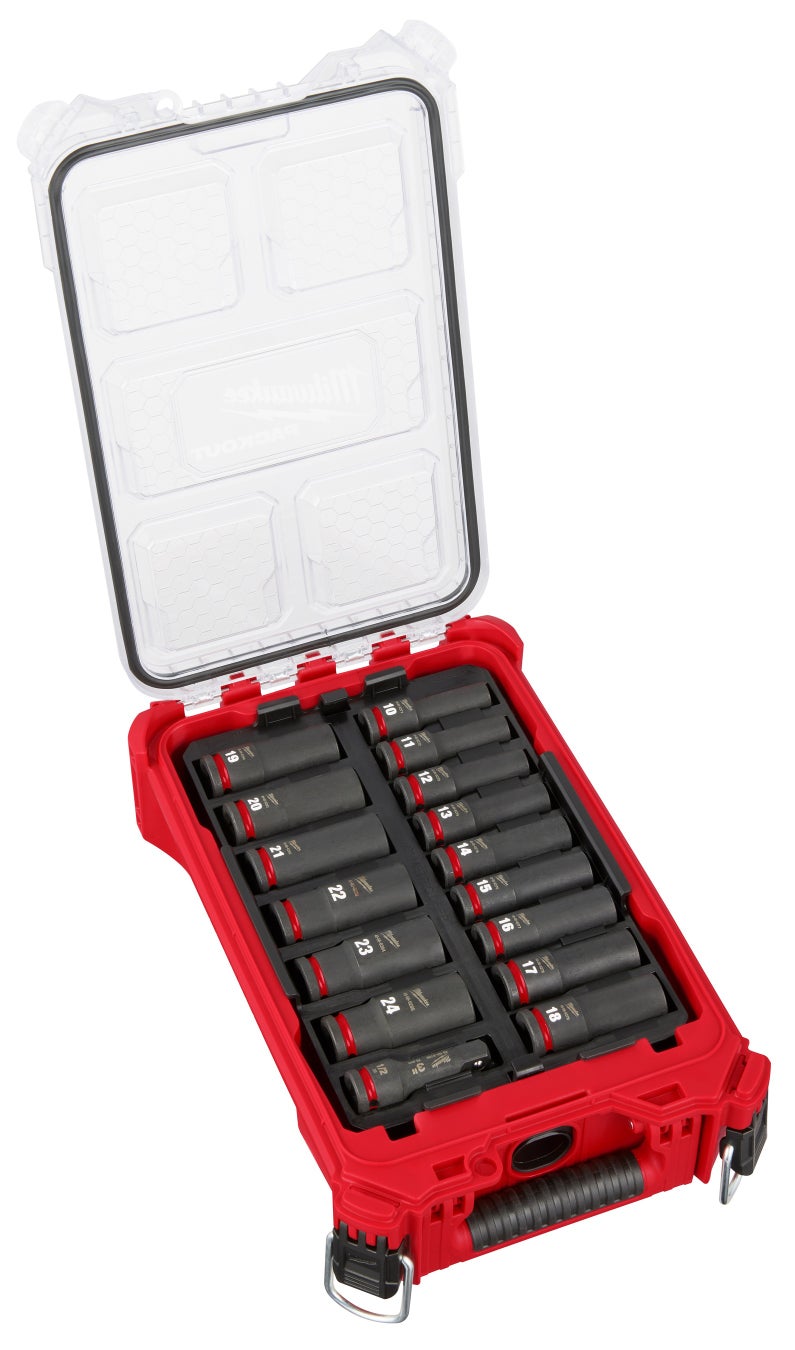 ディープインパクトソケット1/2インチ(12.7mm)角16PCS PACKOUTセット